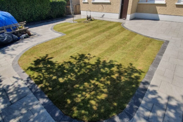 Belvedere Silver Granite Patio with Charcoal Border in Bishopstown, Cork