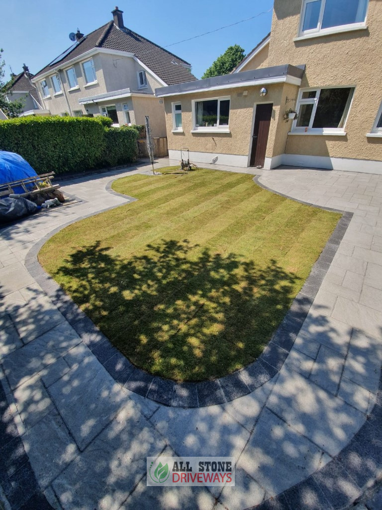 Belvedere Silver Granite Patio with Charcoal Border in Bishopstown, Cork