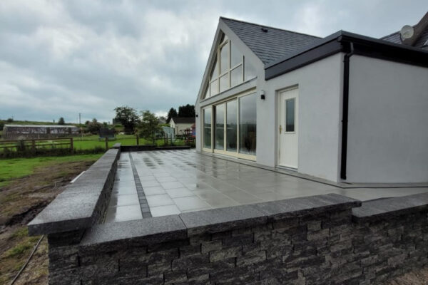 Granite Raised Patio with Connemara Walling in Watergrasshill