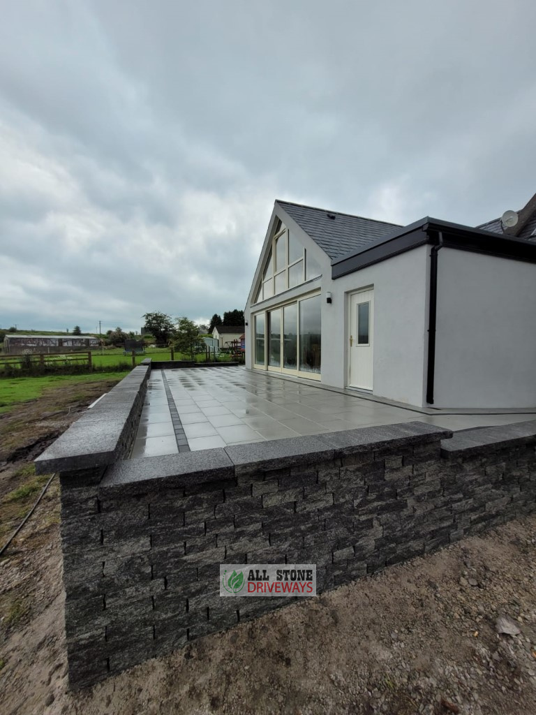 Granite Raised Patio with Connemara Walling in Watergrasshill