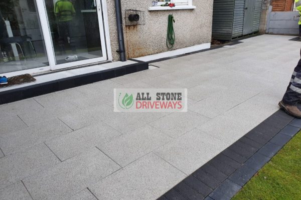 Granite Slabbed Patio with Turf Lawn in Cobh, Co. Cork