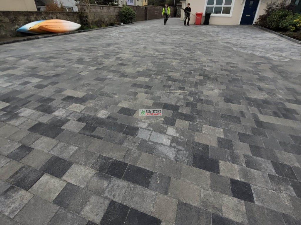 Large Driveway with Multicoloured Brick in West Cork