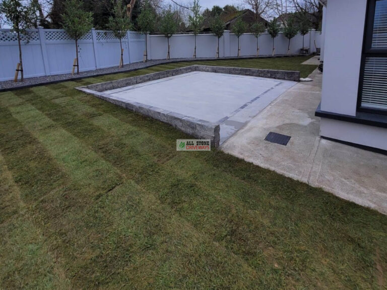 Large Driveway with Multicoloured Grey Brick and Silver Granite Patio in Kilcully, Cork City