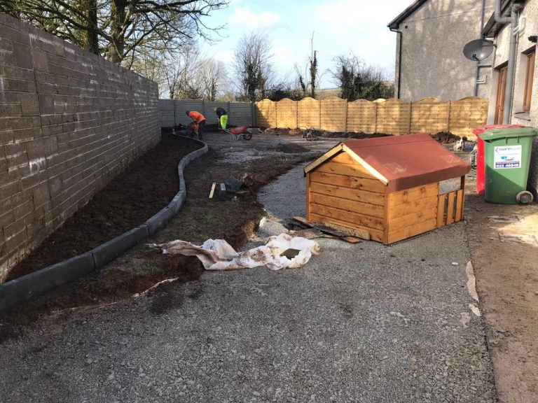 Newgrange Granite Patio with Turf Grass in Cork