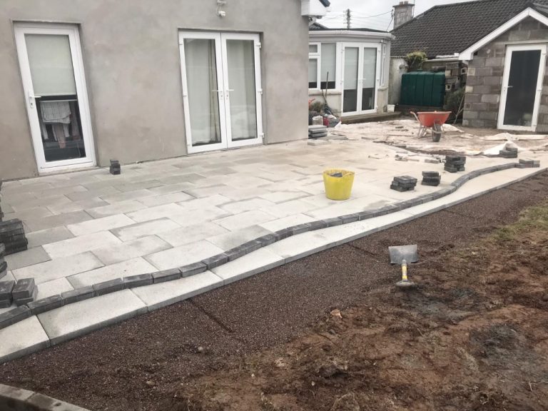 Newgrange Granite Patio with Turf Grass in Cork