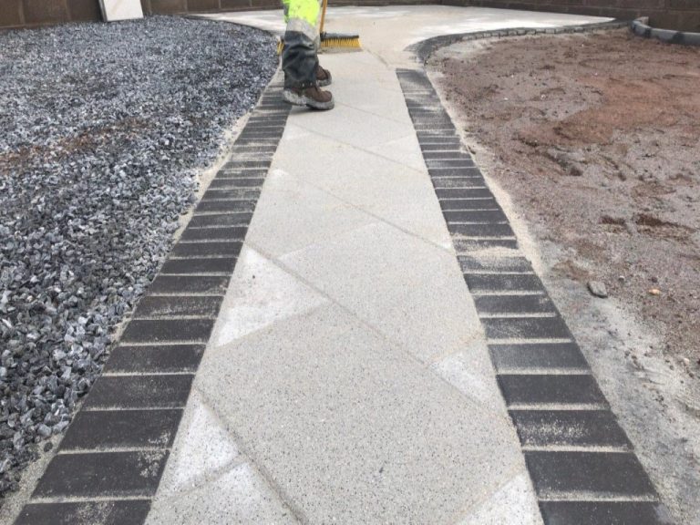 Newgrange Granite Patio with Turf Grass in Cork