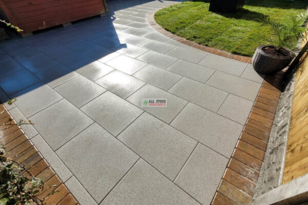 Patio with Silver Granite Slabs, New Lawn and Fencing in Youghal, Co. Cork