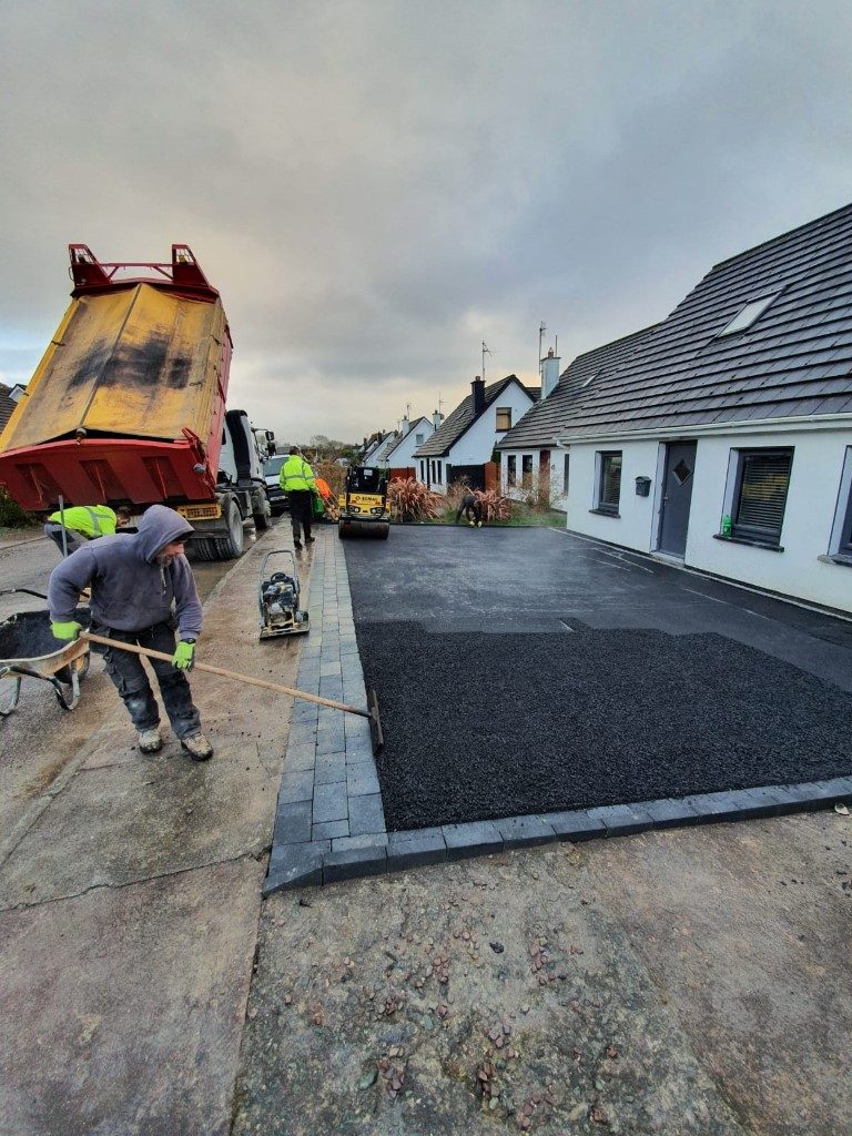 SMA Driveway with Charcoal Brick Border in Tower, Co. Cork