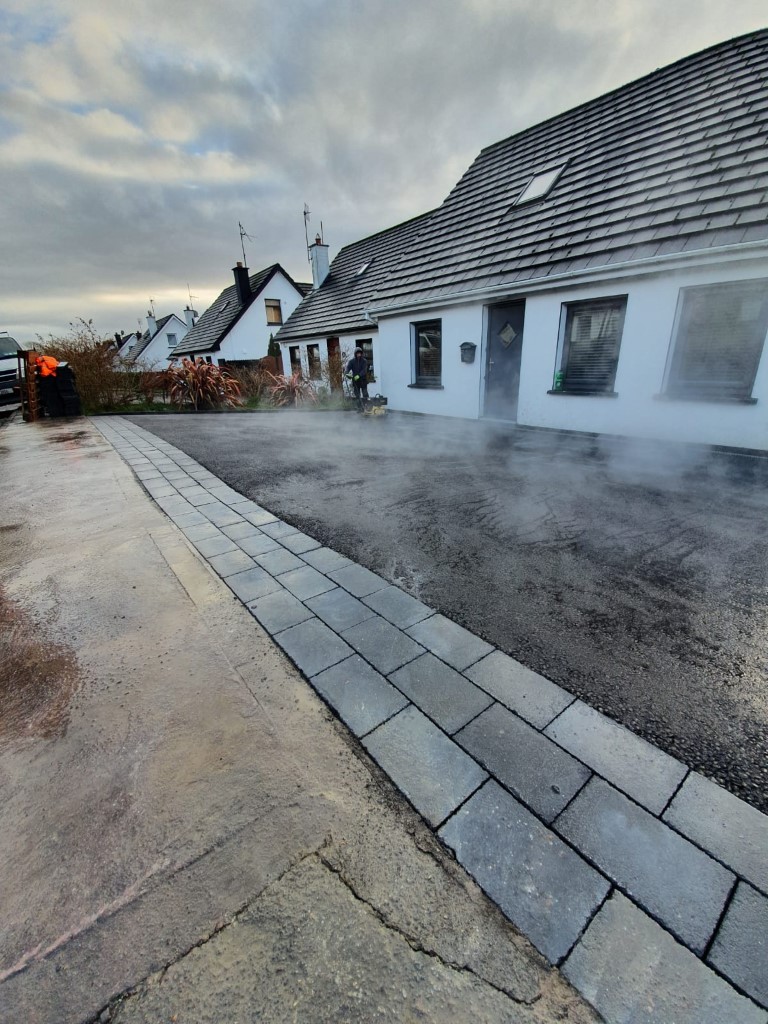 SMA Driveway with Charcoal Brick Border in Tower, Co. Cork