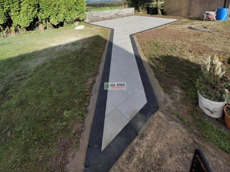 Silver Granite Patio with Charcoal Border in East Cork