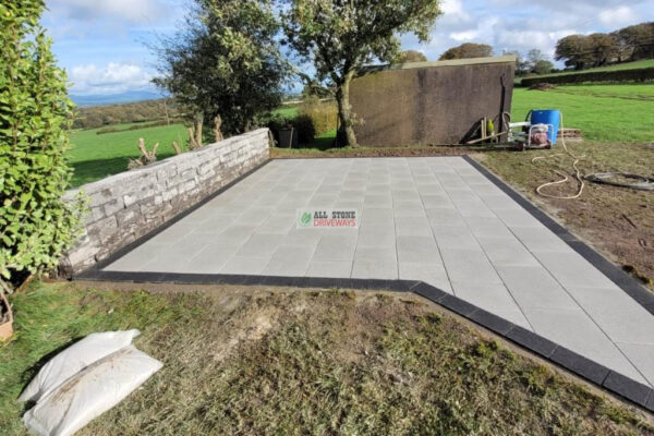 Silver Granite Patio with Charcoal Border in East Cork