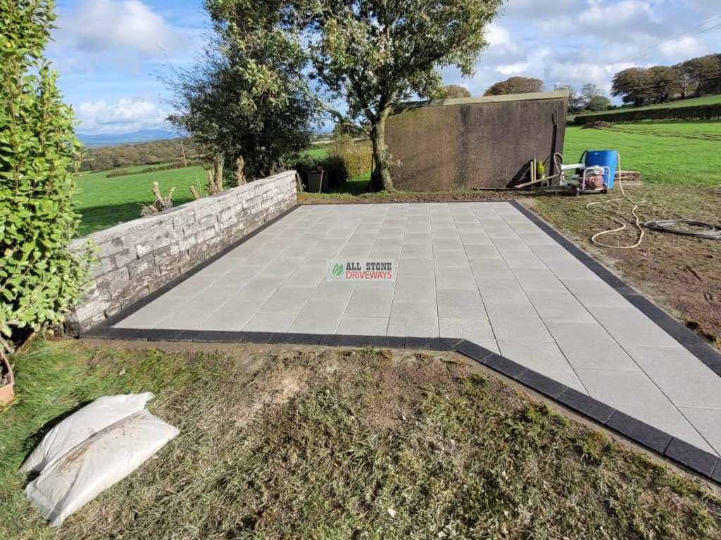 Silver Granite Patio with Charcoal Border in East Cork
