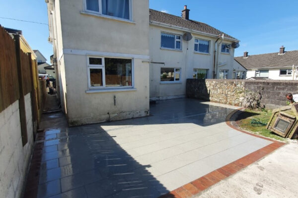 Silver Granite Patio with Concrete Base for Shed in Douglas, Cork