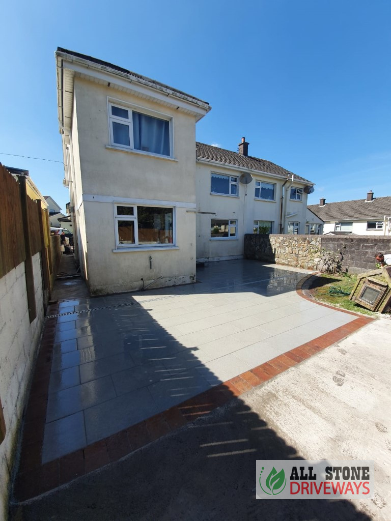 Silver Granite Patio with Concrete Base for Shed in Douglas, Cork