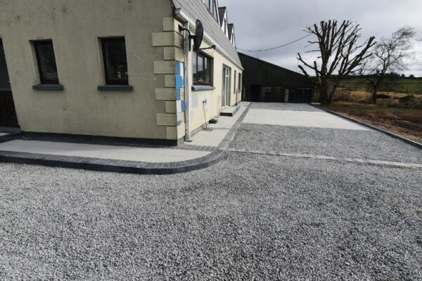Silver Granite Patio with Gravelled Areas in North Cork