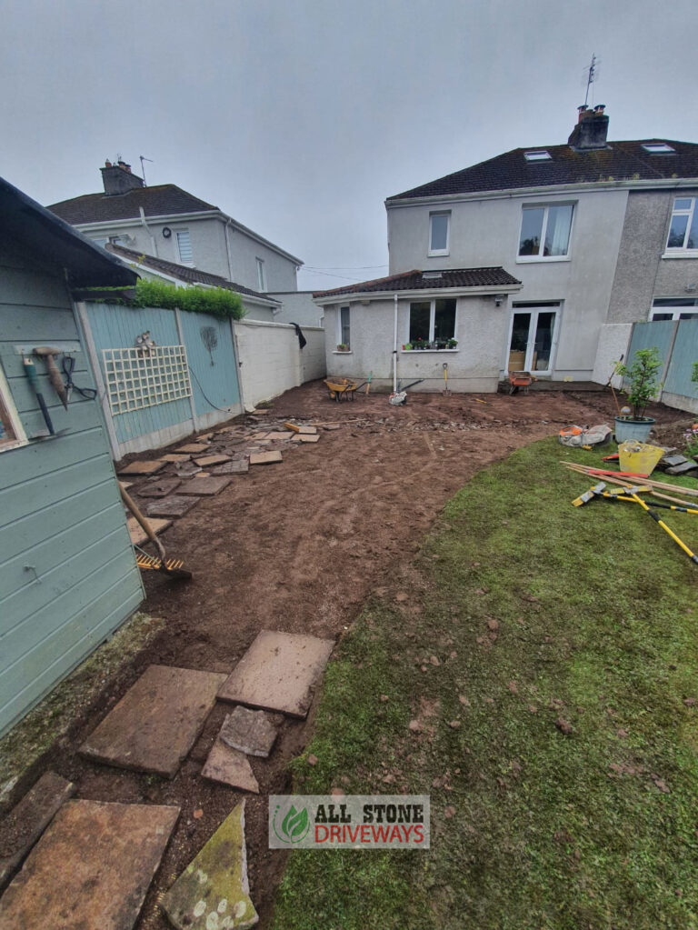 Silver Granite Patio with Slane Brick Border in Douglas, Cork