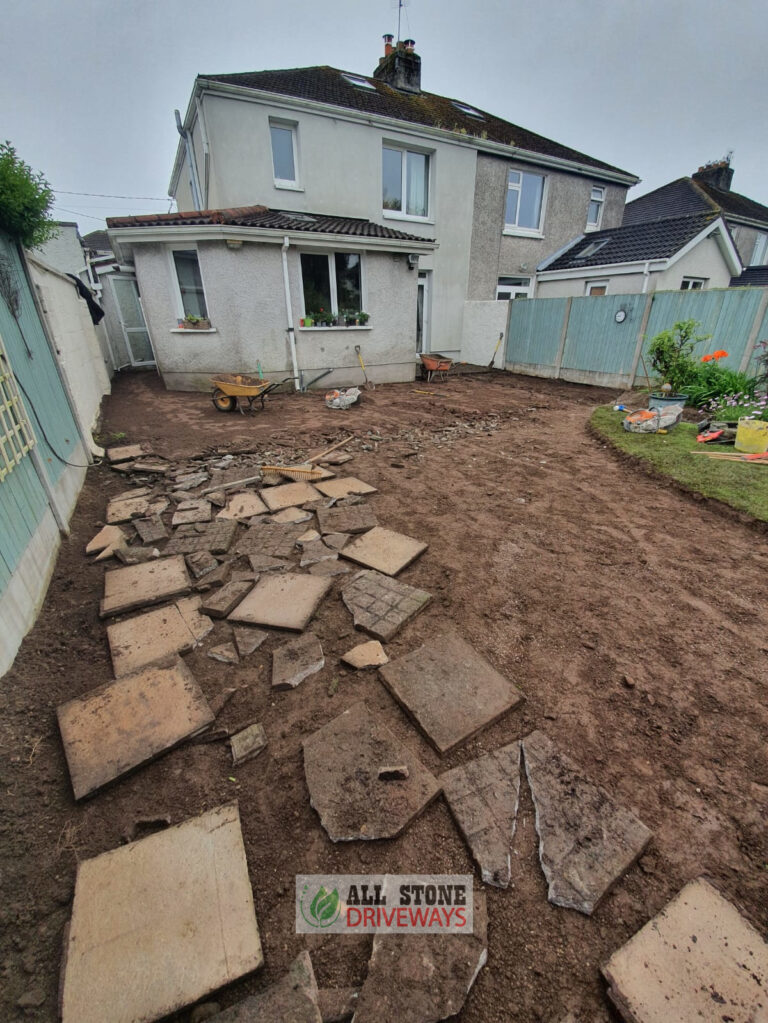 Silver Granite Patio with Slane Brick Border in Douglas, Cork