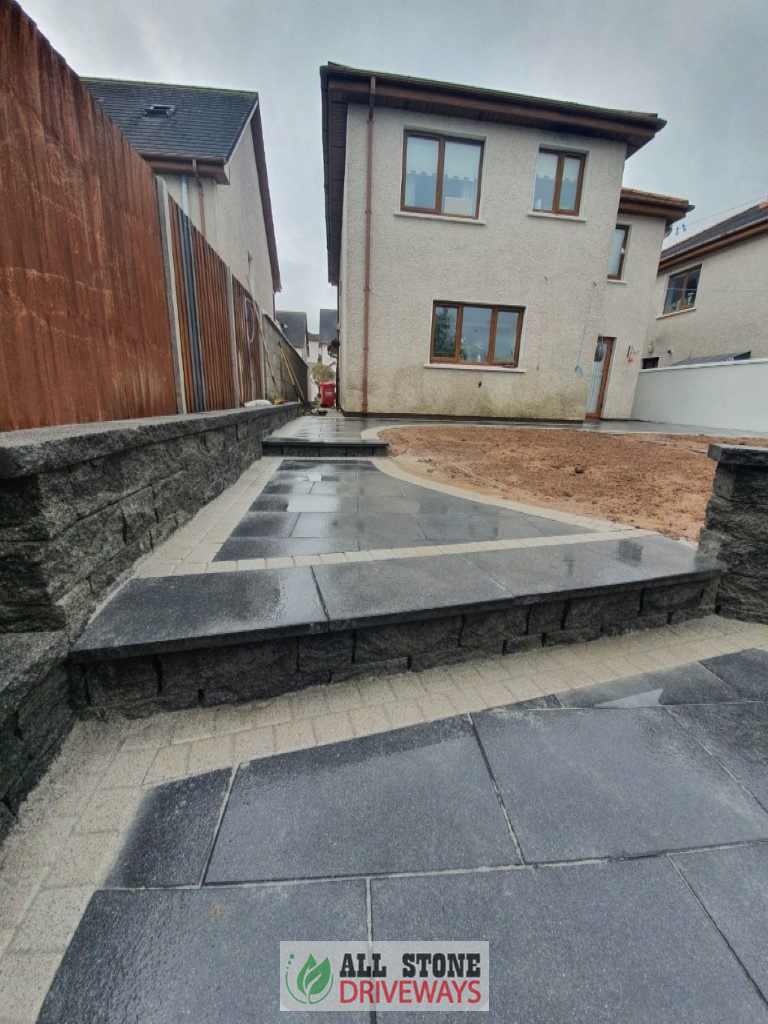 Slabbed Patio with Connemara Walling in Cork City