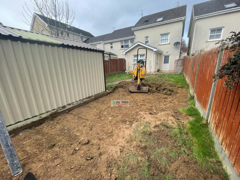 Yellow Granite Slabbed Patio with Connemara Walling in Mallow, Co. Cork