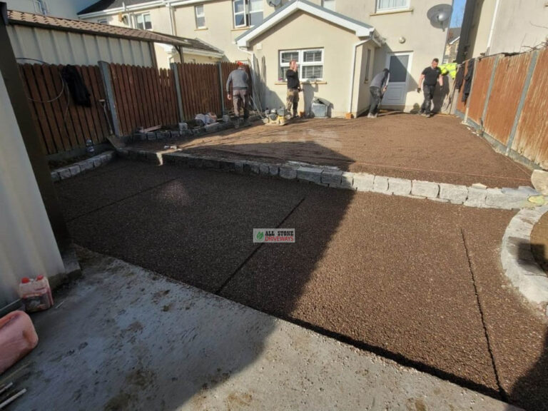 Yellow Granite Slabbed Patio with Connemara Walling in Mallow, Co. Cork