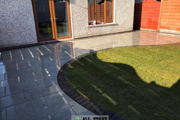 New Patio Installation in Cork with Silver Granite